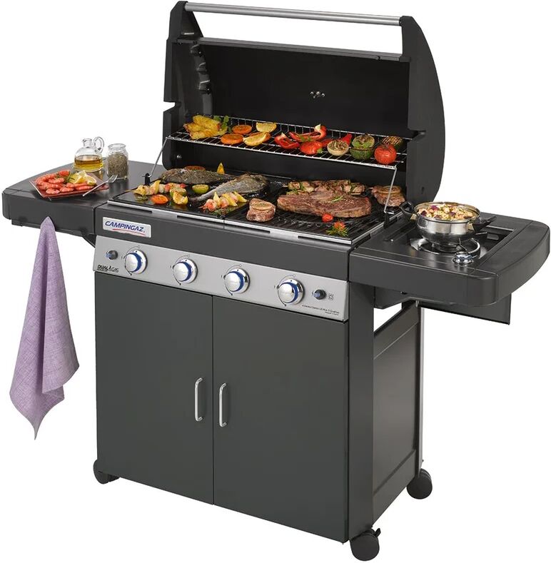 campingaz barbecue a gas '4 series ls plus dark dg' kw 12,8 + kw 2,3