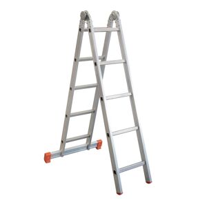 FACAL Scala multiposizione  Hobby 2 rampe in alluminio 5 + 5 gradini per lavori fino a 4.02 m