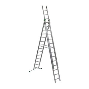 FACAL Scala a sfilo  Super Prima 3 rampe in alluminio 3 x 14 gradini per lavori fino a 11.7 m