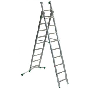 FACAL Scala a sfilo  Super Prima 2 rampe in alluminio 2 x 10 gradini per lavori fino a 6 m