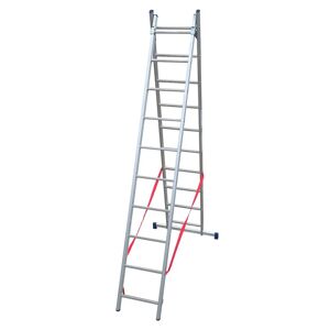 Leroy Merlin Scala a sfilo Stilo 2 rampe in alluminio 2 x 10 gradini per lavori fino a 5.44 m