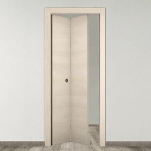 COOPLEGNO Porta pieghevole a libro simmetrica Riga grano L 80 x H 210 cm destra