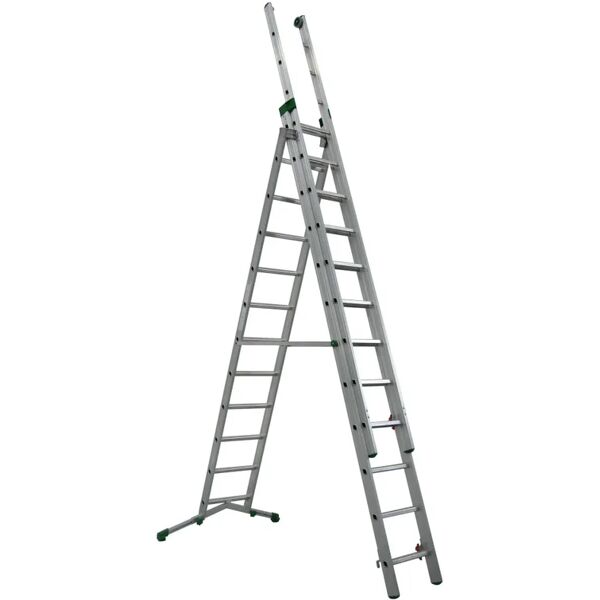 facal scala a sfilo  super prima 3 rampe in alluminio 3 x 12 gradini per lavori fino a 5.6 m