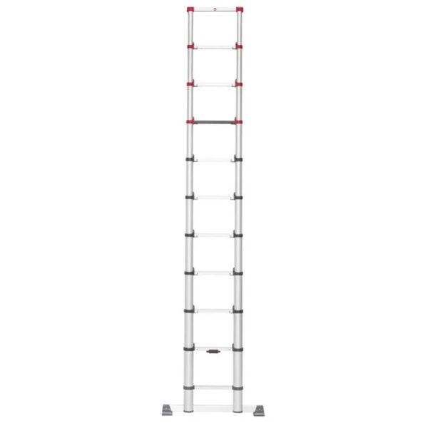 hailo scala  estensibile in alluminio 11 gradini per lavori fino a 3.95 m