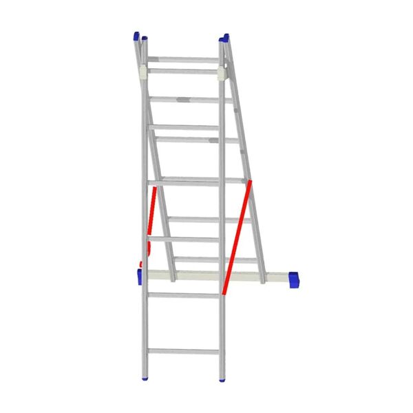 leroy merlin scala a sfilo stilo 2 rampe in alluminio 2 x 6 gradini per lavori fino a 3.76 m