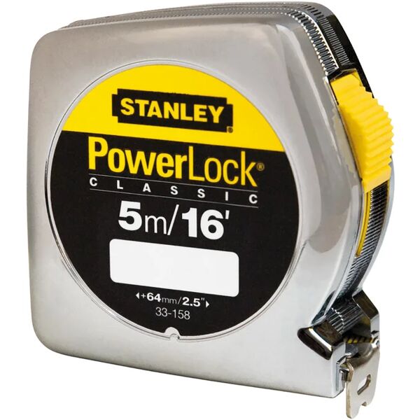 stanley flessometro pieghevole  powerlock acciaio 5 m x 19 mm