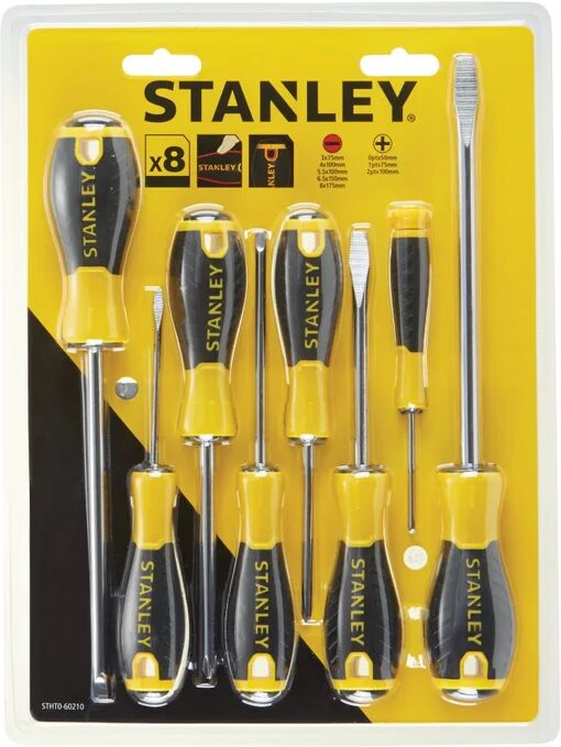 stanley set di cacciaviti  essential 8 pezzi