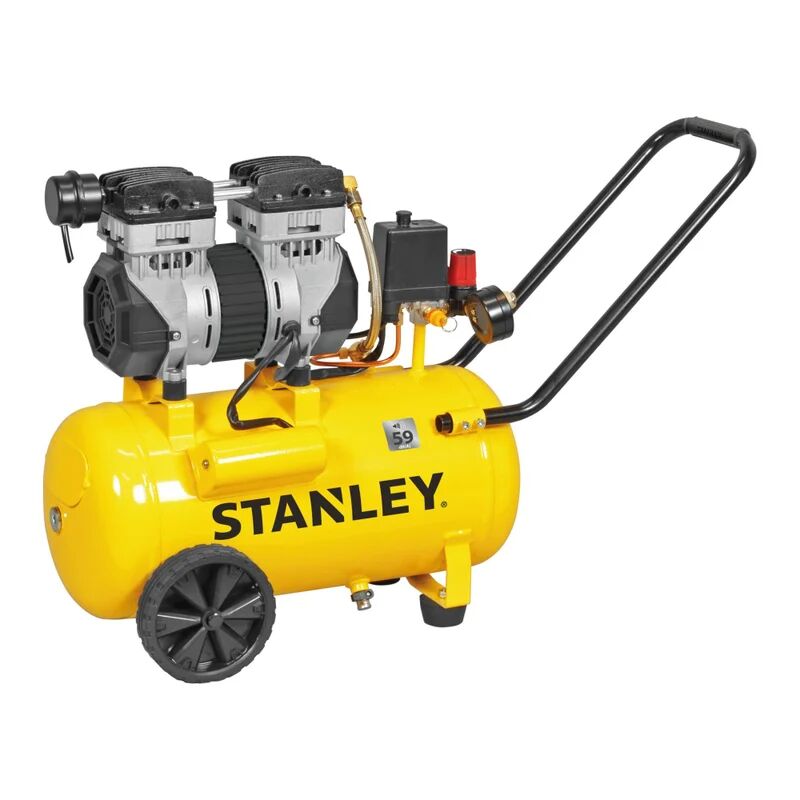 stanley compressore silenziato  sxcms1324he, 1.3 hp, 8 bar, 24 litri