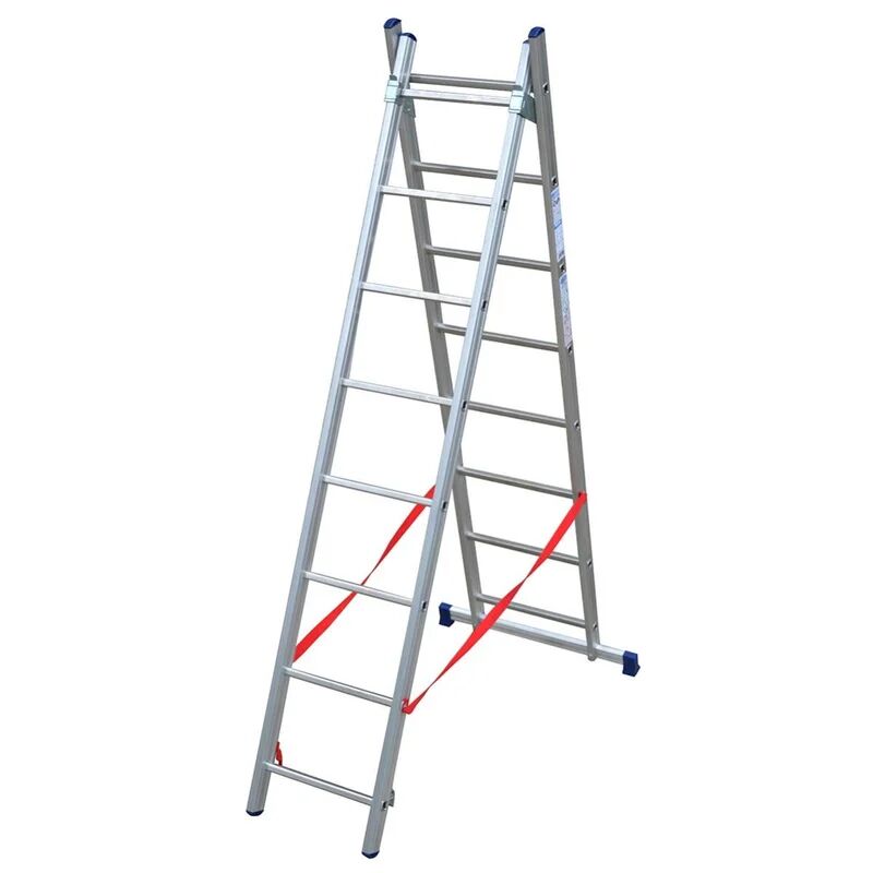 leroy merlin scala a sfilo stilo 2 rampe in alluminio 2 x 8 gradini per lavori fino a 4.6 m