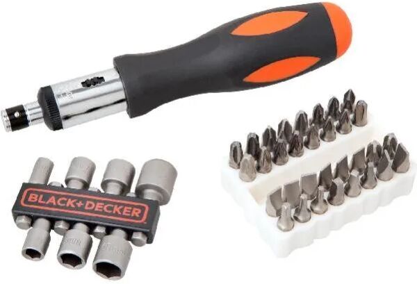 generico black & decker a7062 set inserti/punte per avvitare 40 pezzi 1 caccaivite a cricchetto incluso