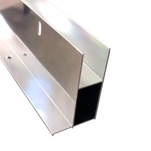 Leroy Merlin Profilo a forma di f in alluminio cromato grigio lucido L 0.19 m 0x0 mm