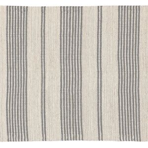 Leroy Merlin Tappeto Bay Stripe in cotone, annodato a mano, grigio / argento, 45x75 cm