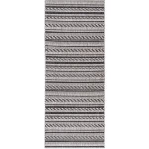 Leroy Merlin Tappeto Flatweave Stripes grigio / argento, 80x200 cm