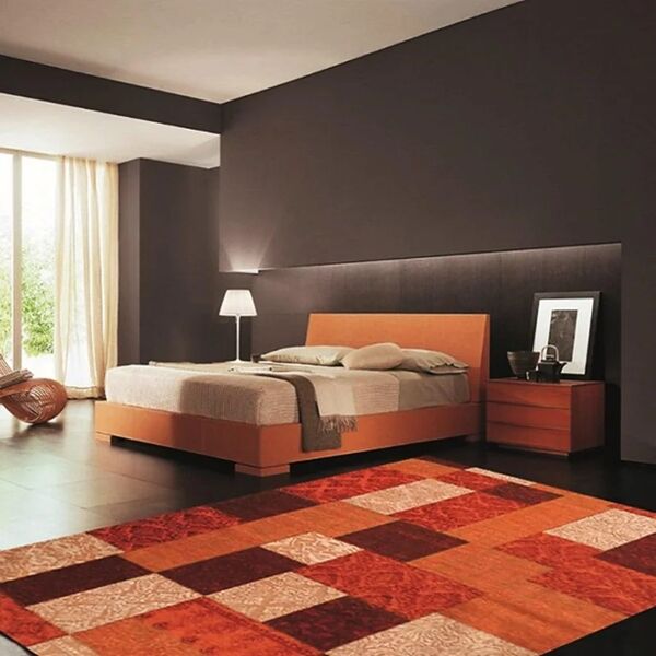 leroy merlin tappeto modern kilim in acrilico arancione, 160x230 cm