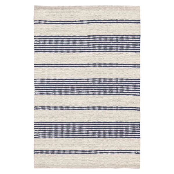 leroy merlin tappeto bay stripe in cotone blu, 140x200 cm