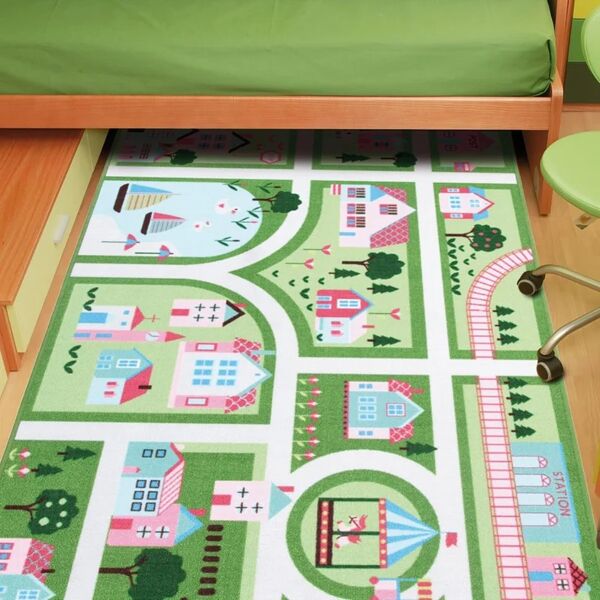 leroy merlin tappeto play rug bimba antiscivolo multicolor, 100x120 cm