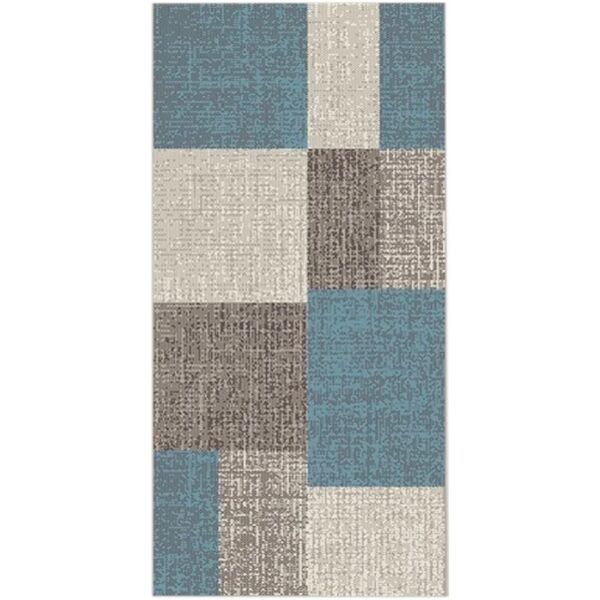 leroy merlin tappeto casa patchwork blu, 60x180 cm