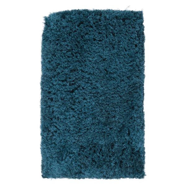 leroy merlin tappeto fluffy antiscivolo blu, 45x70 cm