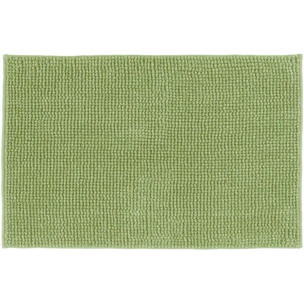 leroy merlin tappeto bagno rettangolare fluffy in poliestere verde 80 x 50 cm