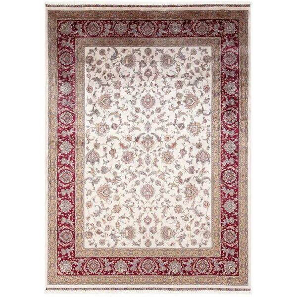 leroy merlin tappeto qoum shah 2 in cotone beige, 80x150 cm