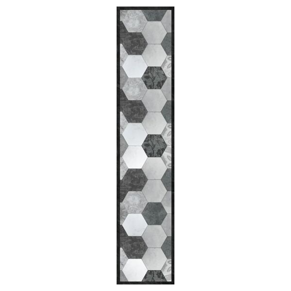 leroy merlin passatoia exagons antiscivolo in pvc grigio e bianco, 50x240 cm