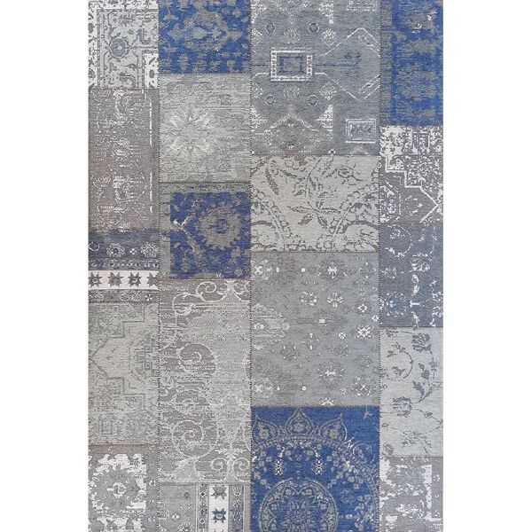 leroy merlin tappeto kilim in acrilico blu e grigio, 133x190 cm