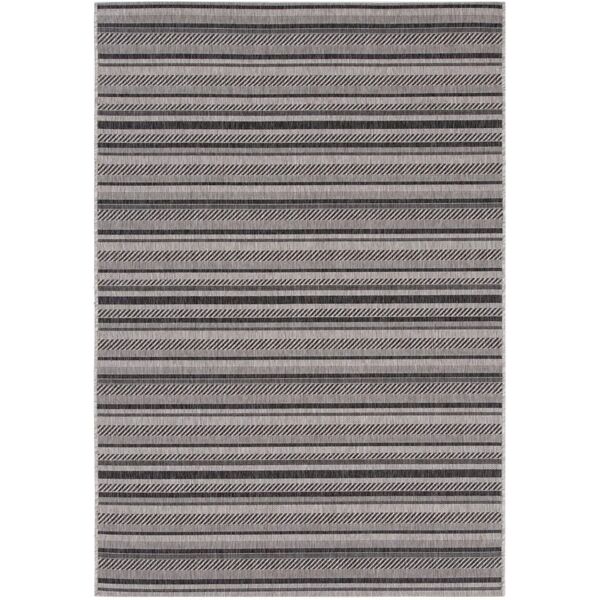 leroy merlin tappeto flatweave stripes grigio / argento, 120x170 cm