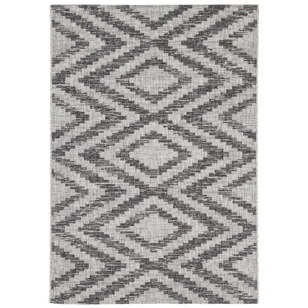 leroy merlin tappeto flatweave ethno 2 grigio / argento, 120x170 cm