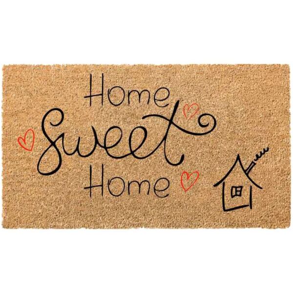 velcoc zerbino home sweet home in cocco beige 40x70 cm