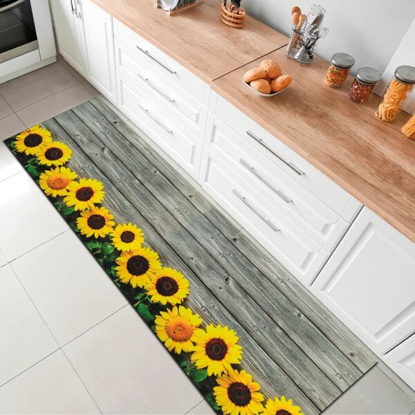 leroy merlin tappeto girasole antiscivolo giallo e grigio, 50x270 cm