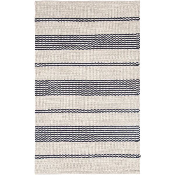 leroy merlin tappeto bay stripe in cotone, annodato a mano, blu, 60x200 cm