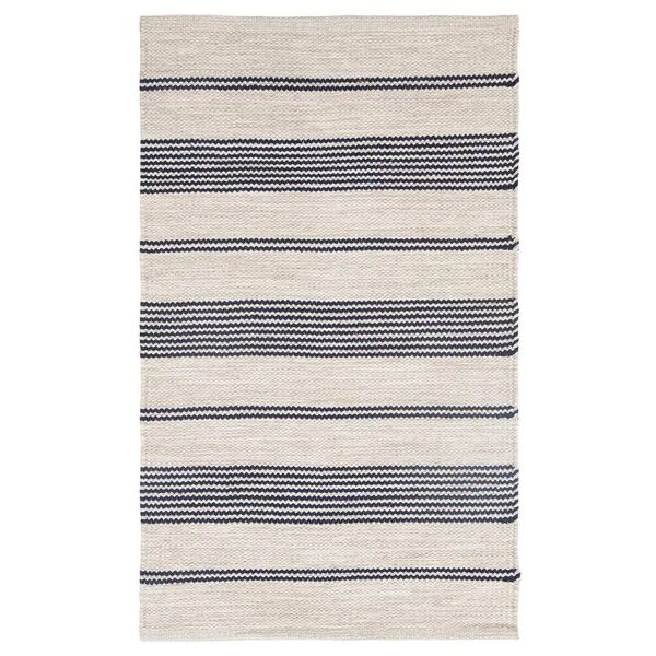 leroy merlin tappeto bay stripe in cotone, annodato a mano, blu, 50x80 cm
