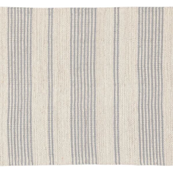 leroy merlin tappeto bay stripe in cotone, annodato a mano, grigio / argento, 60x200 cm