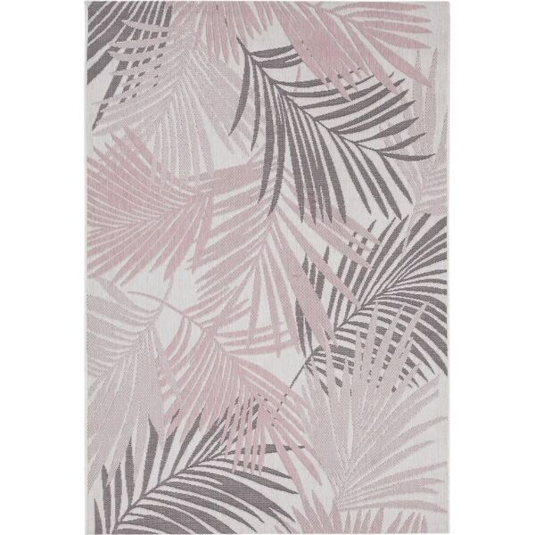 leroy merlin tappeto flatweave palm pink rosa, 80x200 cm