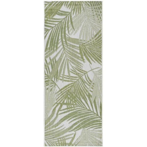 leroy merlin tappeto flatweave palm light green verde, 80x200 cm