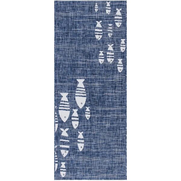 leroy merlin tappeto flatweave marine 2 blue blu, 80x200 cm