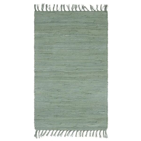 leroy merlin tappeto abano light green in cotone verde, 60x100 cm