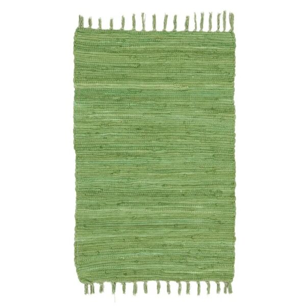 leroy merlin tappeto abano green in cotone verde, 60x100 cm