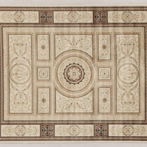 leroy merlin tappeto savonnerie 1 ivory in viscosa multicolore, 140x190 cm