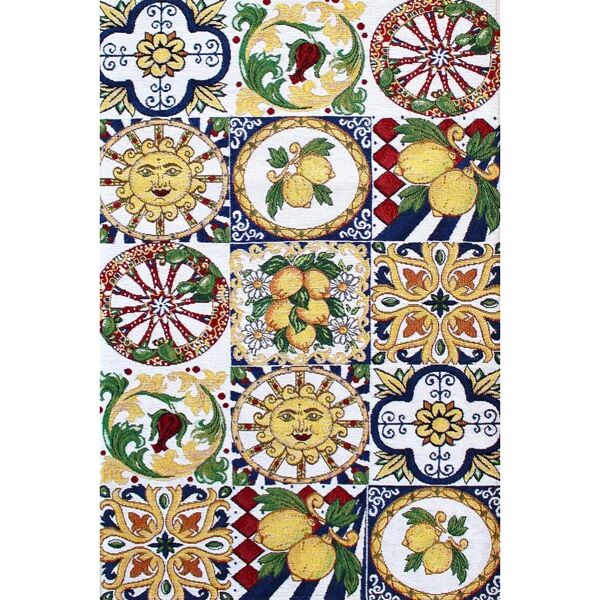 leroy merlin tappeto mondello rosso, giallo, blu, bianco, verde, 55x180 cm