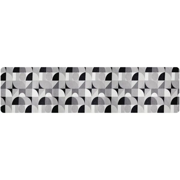 leroy merlin tappeto songe antiscivolo in cotone grigio/nero, 50x270 cm