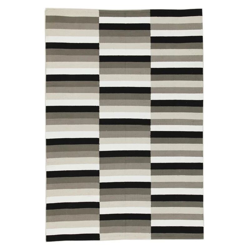 leroy merlin tappeto playfull in cotone nero, bianco e beige, 160x230 cm