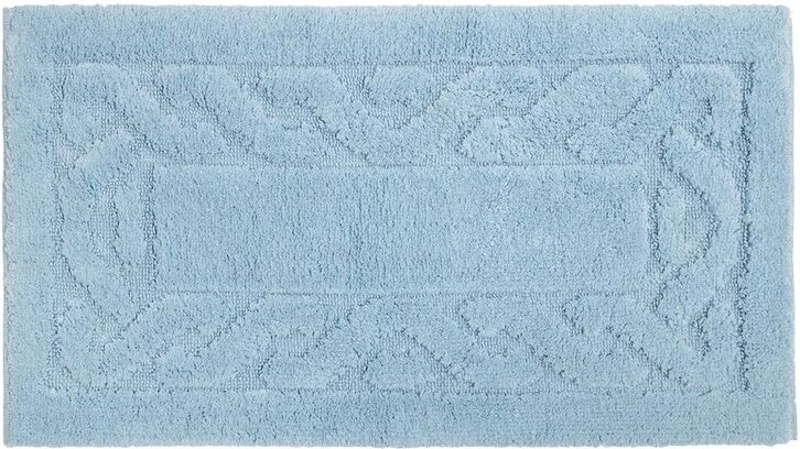 leroy merlin tappeto bagno rettangolare dalì in cotone azzurro 110 x 55 cm