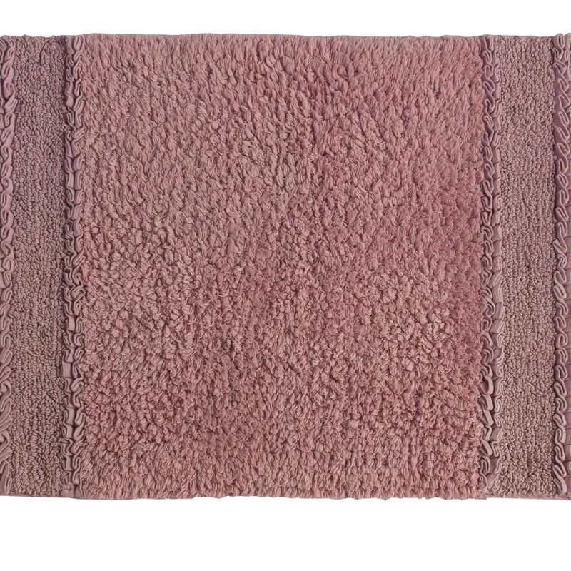 leroy merlin tappeto bagno rettangolare in cotone rosa 80 x 50 cm