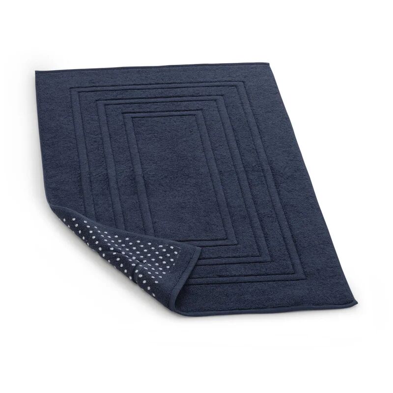 leroy merlin tappeto bagno rettangolare in cotone blu 100 x 62 cm