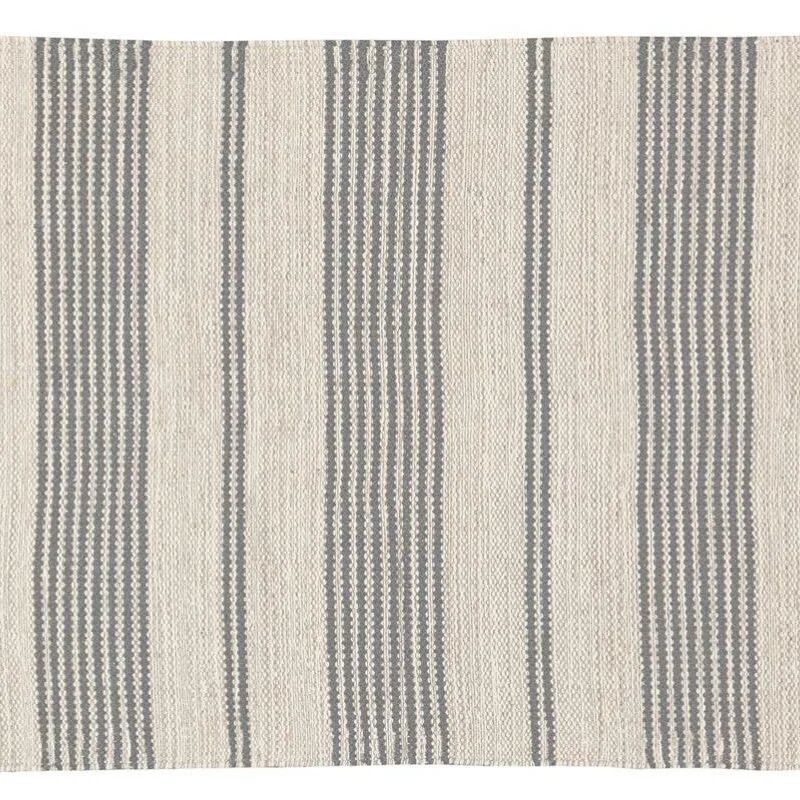 Leroy Merlin Tappeto Bay Stripe in cotone, annodato a mano, grigio / argento, 60x200 cm