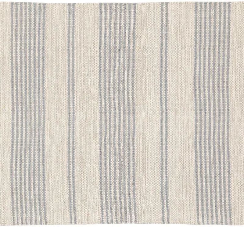 Leroy Merlin Tappeto Bay Stripe in cotone, annodato a mano, grigio / argento, 45x75 cm