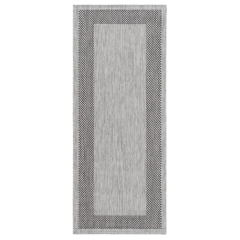 Leroy Merlin Tappeto Frame Black grigio / argento, 80x200 cm