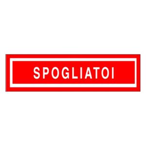 LETTERFIX Cartello segnaletico Spogliatoi polipropilene x 4 cm