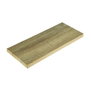 SPACEO Mensola a muro Wood  dritto in mdf L 96 x H 2.2 x P 20 cm rovere naturale